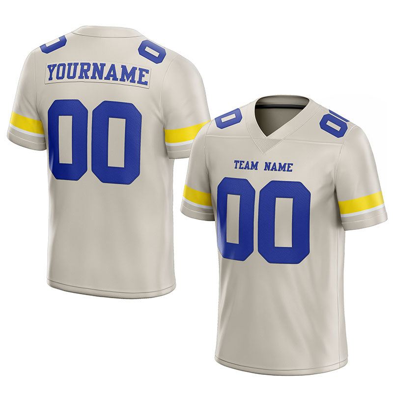 customized authentic football jersey navy gold-white mesh