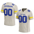 customized authentic football jersey apricot navy-gold mesh