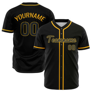 Camisetas de béisbol de hip hop negras personalizadas & cosidas & estampadas y con nombre y número personalizados