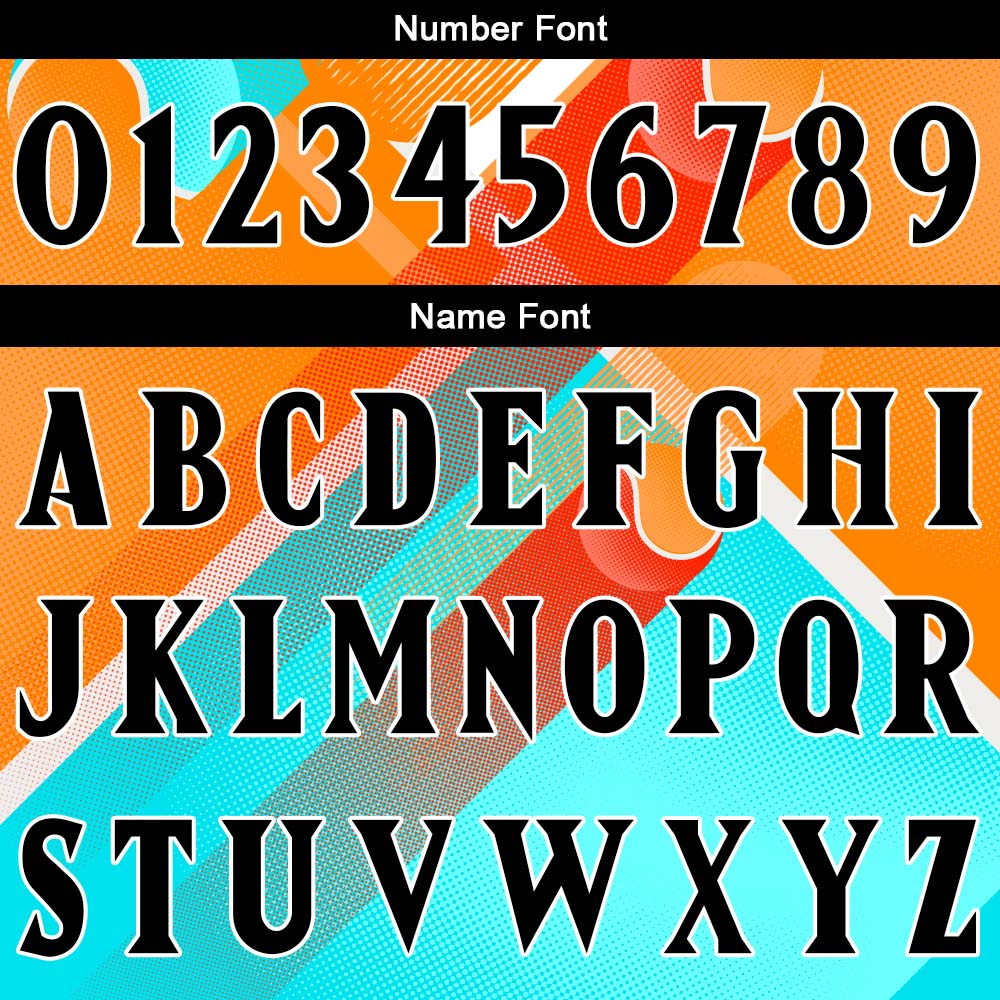 Uniforme de baloncesto personalizado color aguamarina y naranja con tu logotipo-nombre y número impresos