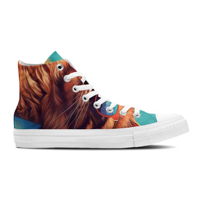 Estilo felino atrevido: luce con actitud estas zapatillas de lona de media caña para todos los estilos
