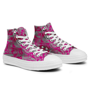 Resalta tu estilo con las zapatillas de lona de caña media Skeleton para hombre y mujer