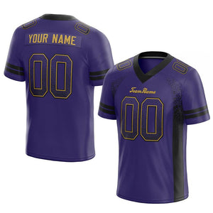 custom authentic drift fashion football jersey purple-black mesh