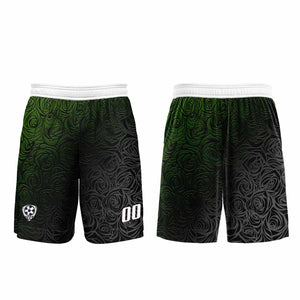 Conjunto personalizado de camiseta de uniforme verde y plateado para niños y adultos