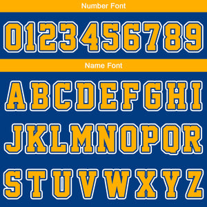 Uniforme de baloncesto personalizado azul y naranja con tu logotipo-nombre y número impresos