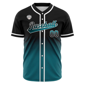 Camisetas de béisbol personalizadas con degradado nombre número y logotipo