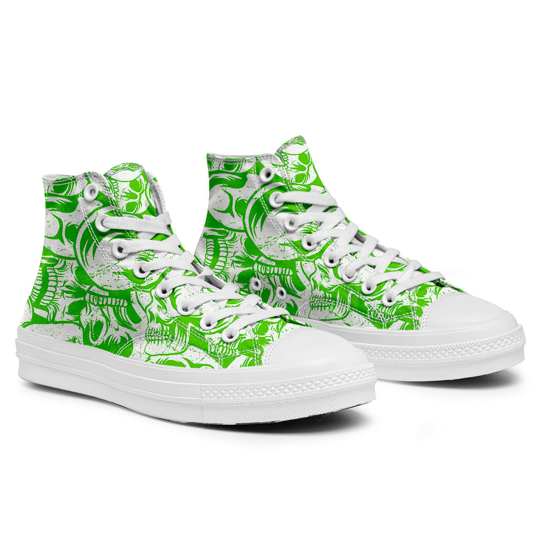 Resalta tu estilo con las zapatillas de lona de caña media Skeleton para hombre y mujer