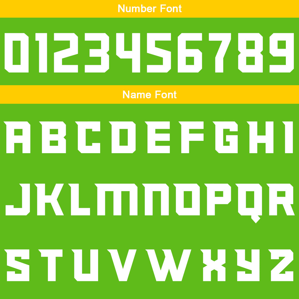 Uniforme de baloncesto personalizado verde y amarillo con tu logotipo-nombre y número impresos