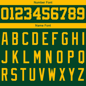 Chaqueta universitaria personalizada estilo Letterman para hombres-mujeres y jóvenes-color verde y amarillo