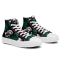 Resalta tu estilo con las zapatillas de lona de caña media Skeleton para hombre y mujer