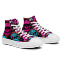 Resalta tu estilo con las zapatillas de lona de caña media Skeleton para hombre y mujer