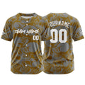 Camiseta de béisbol personalizada para hombres mujeres ni?os y jóvenes con bordados e impresión en color marrón y gris