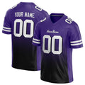 custom authentic gradient fashion football jersey purple-black-white mesh