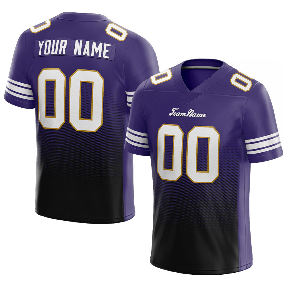custom authentic gradient fashion football jersey white-red-black mesh