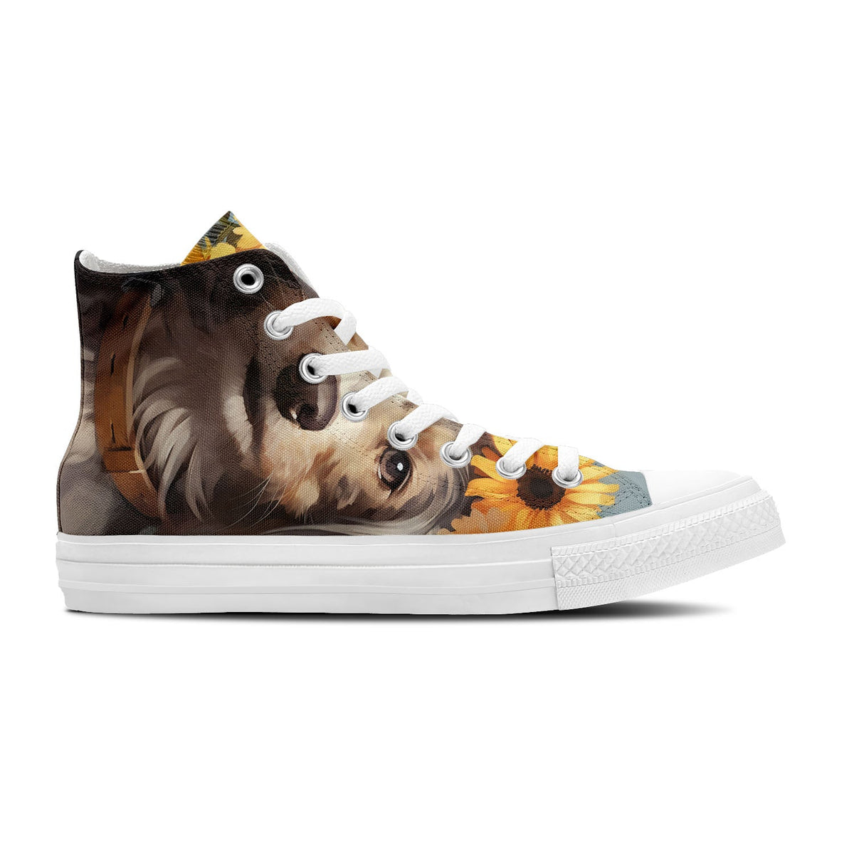 Whiskers Wonderland: Adéntrate en la ternura unisex con nuestras adorables zapatillas de lona de corte medio-con divertidos diseños de gatitos para hombres y mujeres
