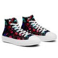 Resalta tu estilo con las zapatillas de lona de caña media Skeleton para hombre y mujer