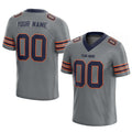 custom authentic football jersey gray-navy-orange mesh