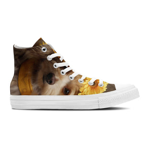 Whiskers Wonderland: Adéntrate en la ternura unisex con nuestras adorables zapatillas de lona de corte medio-con divertidos diseños de gatitos para hombres y mujeres