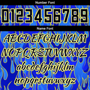 Uniforme de baloncesto personalizado Royal Flame con tu logotipo-nombre y número impresos
