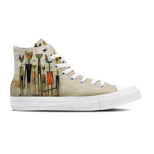 Resalta tu estilo con las zapatillas de lona de media caña para hombre y mujer Cat