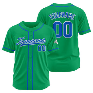 Camiseta de béisbol personalizada con diseño bordado & estilo hip hop & color verde-azul marino