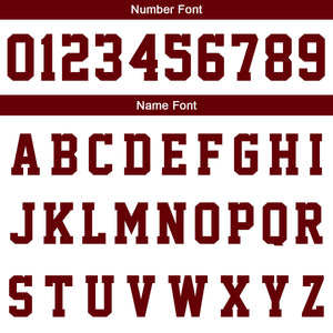 Uniforme de baloncesto personalizado blanco y rojo oscuro con tu logotipo-nombre y número impresos