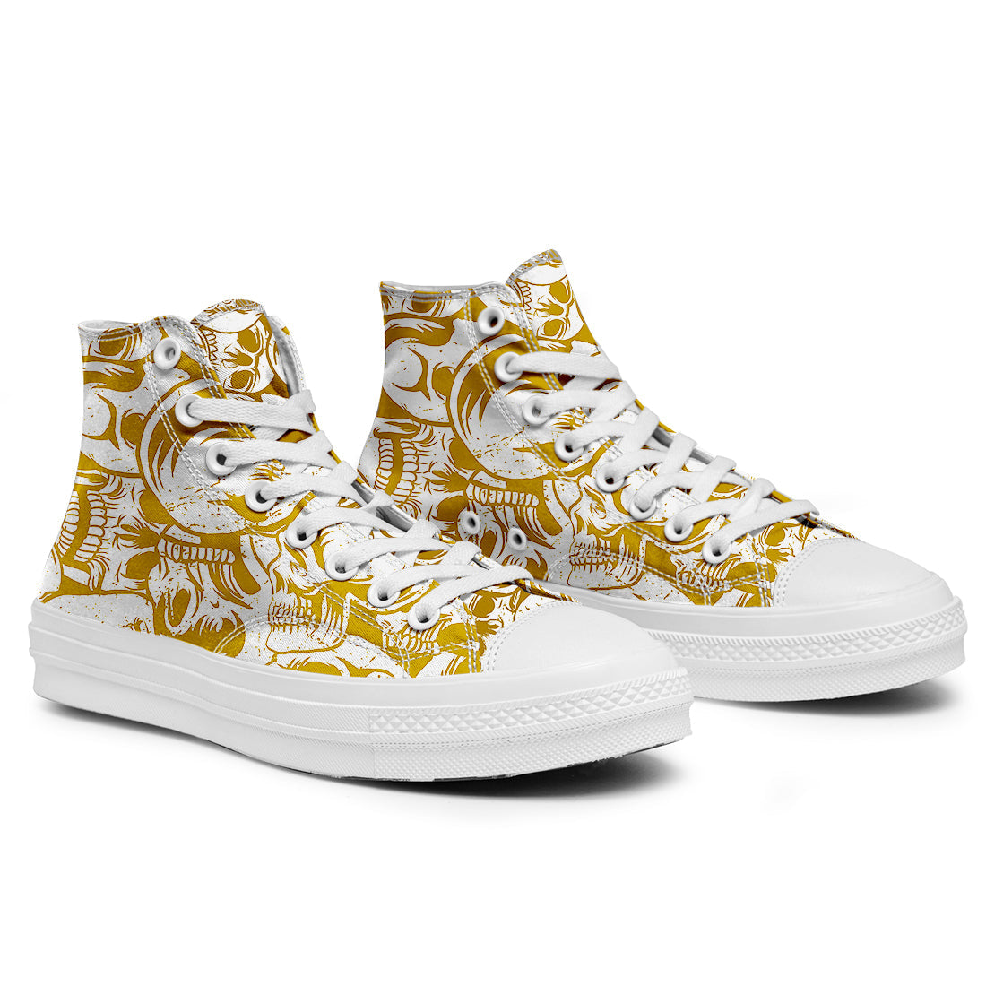 Resalta tu estilo con las zapatillas de lona de caña media Skeleton para hombre y mujer