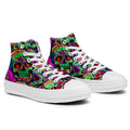 Resalta tu estilo con las zapatillas de lona de caña media Skeleton para hombre y mujer
