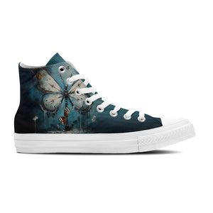 Realza tu estilo con las zapatillas de lona de media caña Butterfly para hombre y mujer