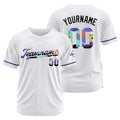 Camiseta de béisbol blanca personalizada con diseño bordado & camisetas de béisbol estilo hip hop personalizadas