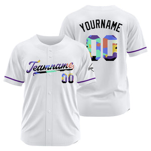 Camiseta de béisbol blanca personalizada con diseño bordado & camisetas de béisbol estilo hip hop personalizadas