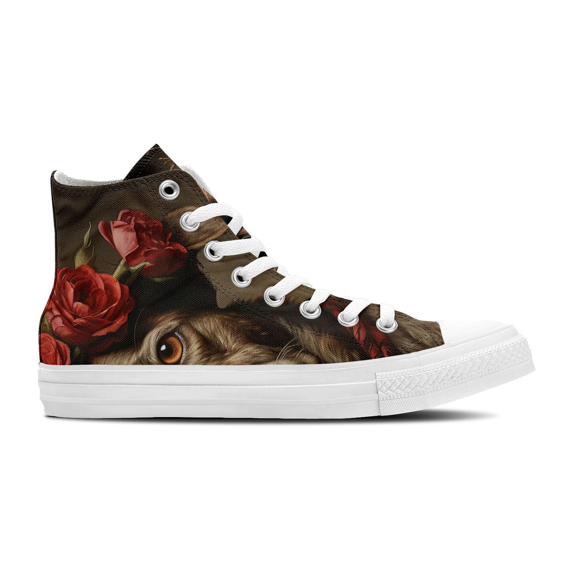 Whiskers Wonderland: Adéntrate en la ternura unisex con nuestras adorables zapatillas de lona de corte medio-con divertidos diseños de gatitos para hombres y mujeres