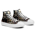 Resalta tu estilo con las zapatillas de lona de caña media Skeleton para hombre y mujer
