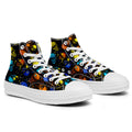 Resalta tu estilo con las zapatillas de lona de caña media Skeleton para hombre y mujer