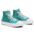 Resalta tu estilo con las zapatillas de lona de caña media Skeleton para hombre y mujer
