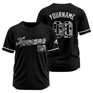 Camisetas de béisbol negras personalizadas con diseño bordado y estilo hip hop