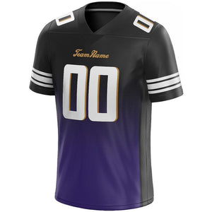 custom authentic gradient fashion football jersey white-purple-gold mesh