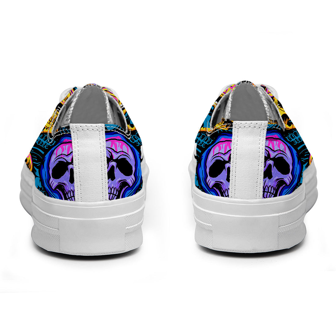 Resalta tu estilo con las zapatillas bajas de lona Skeleton para hombre y mujer