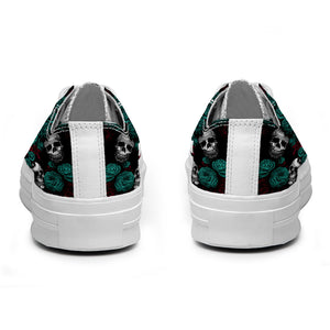 Resalta tu estilo con las zapatillas bajas de lona Skeleton para hombre y mujer