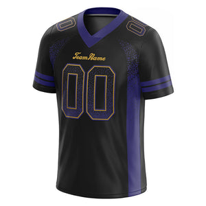 custom authentic drift fashion football jersey black-purple mesh