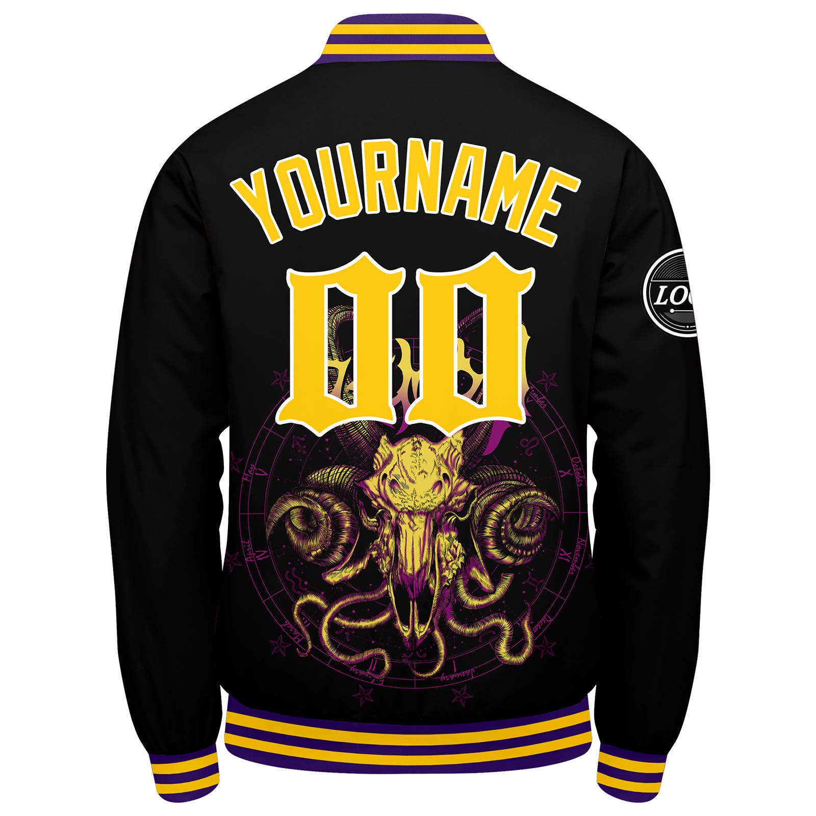 Chaqueta universitaria personalizada estilo Letterman para hombres-mujeres y jóvenes-color amarillo