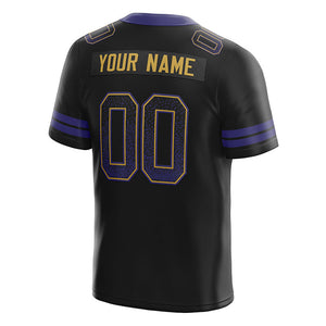 custom authentic drift fashion football jersey black-purple mesh