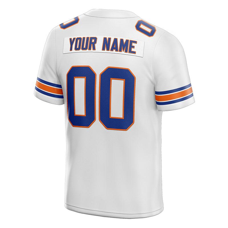 custom authentic football jersey orange-white-royal mesh