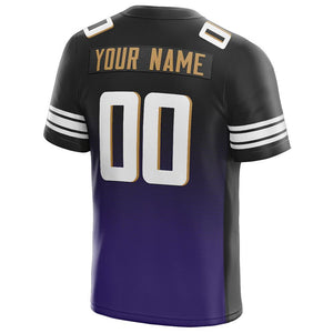 custom authentic gradient fashion football jersey white-purple-gold mesh