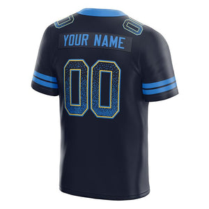 custom authentic drift fashion football jersey navy-light blue mesh