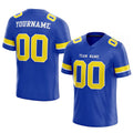 customized authentic football jersey blue gold-white mesh
