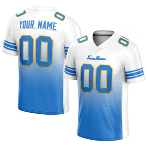 custom authentic gradient fashion football jersey white-light blue