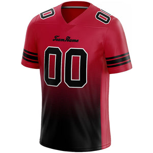 custom authentic gradient fashion football jersey gold-red