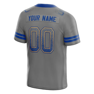 custom authentic drift fashion football jersey gray-blue mesh
