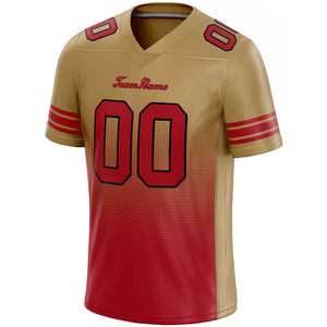 custom authentic gradient fashion football jersey gold-red